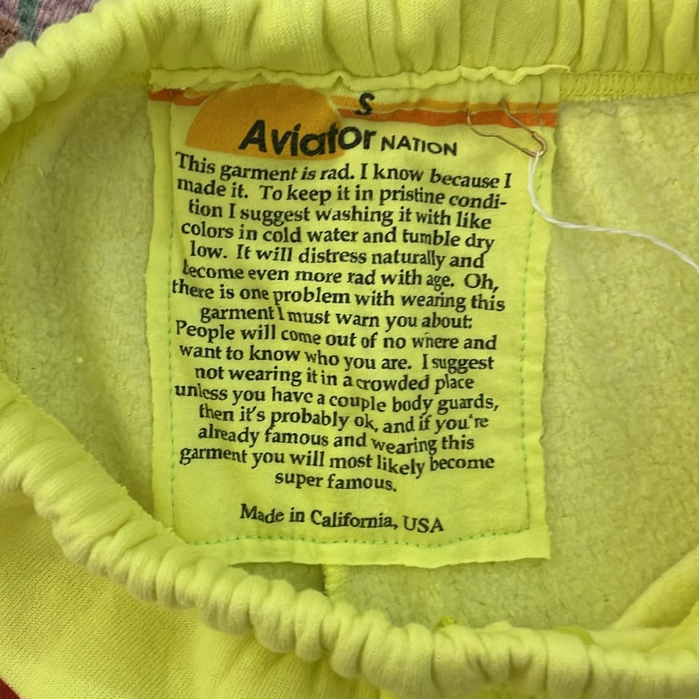 NEW WITH TAG AVIATOR NATION SWEATPANTS!! - Picture 4 of 7